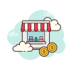 icone de magasin symbolisant l'entreprise